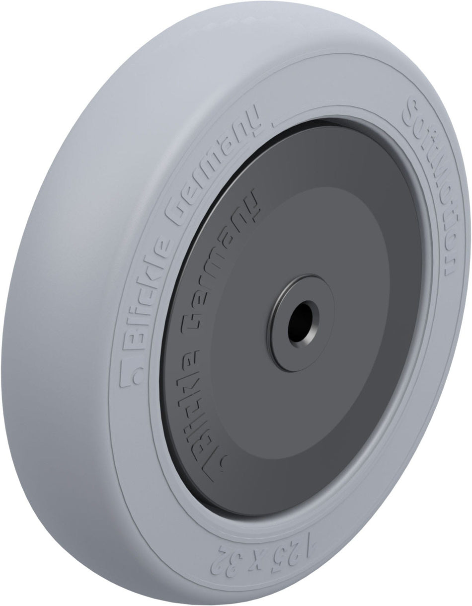 125mm x 32mm Blickle Rubber Caster - POES 127/8KF-SG - Blickle