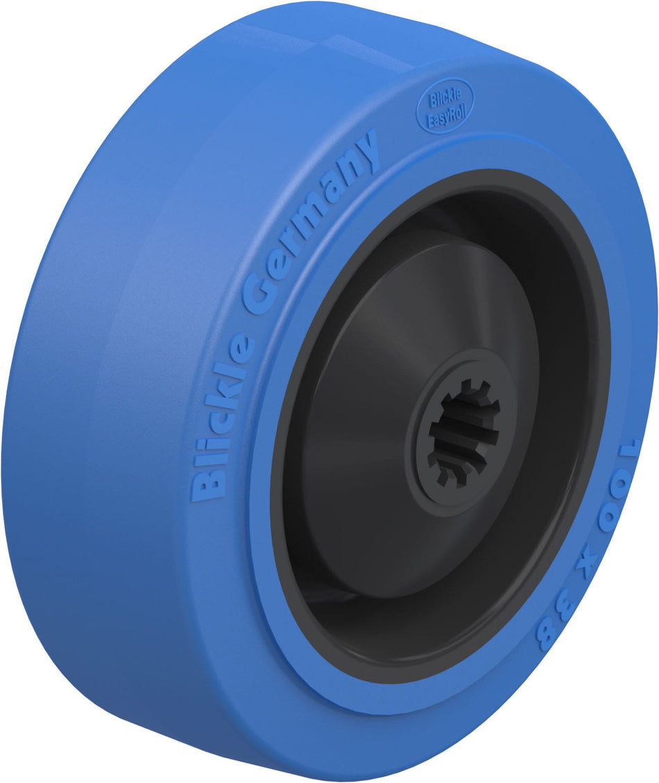 100mm x 32mm Blickle Rubber Caster - POEV 100/10KA-SB - Blickle