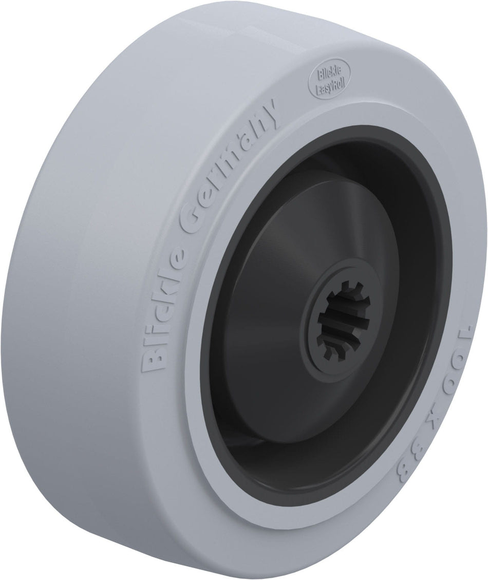 100mm x 32mm Blickle Rubber Caster - POEV 100/10KA-SG - Blickle