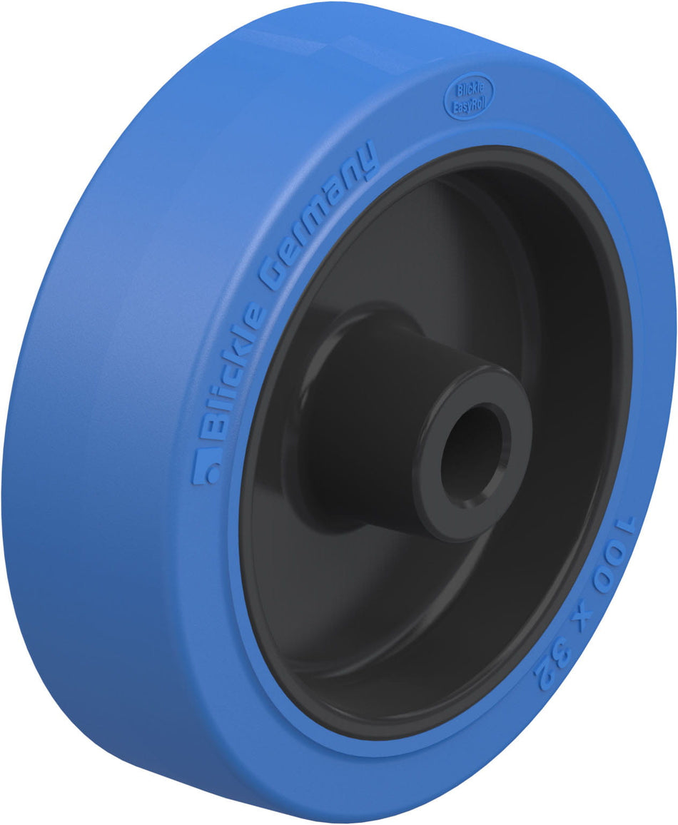 100mm x 32mm Blickle Rubber Caster - POEV 100/12G-SB - Blickle