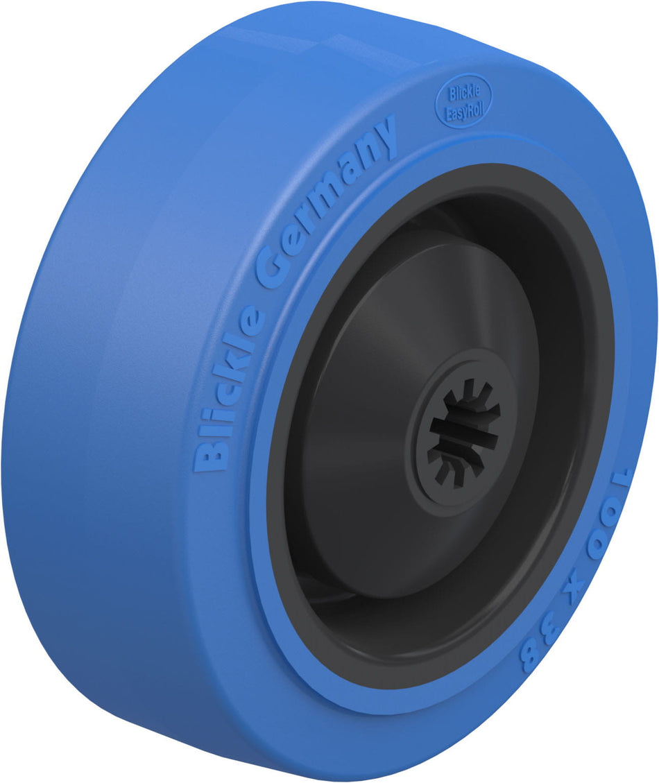 100mm x 32mm Blickle Rubber Caster - POEV 100/8KA-SB - Blickle