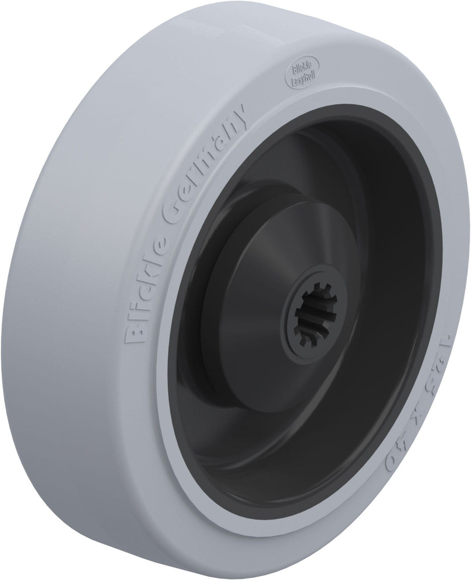 125mm x 37mm Blickle Rubber Caster - POEV 125/10KA-SG - Blickle