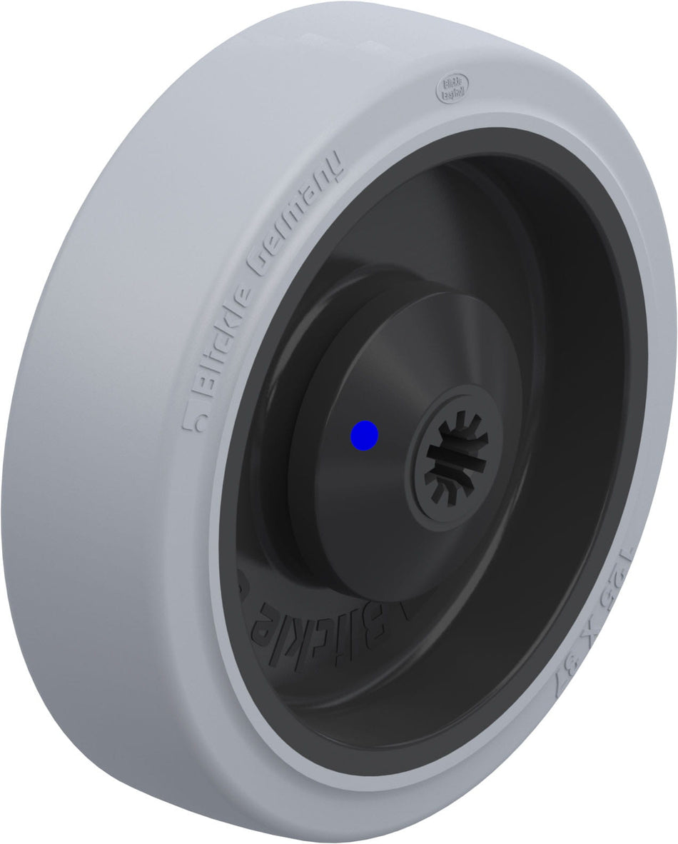 125mm x 37mm Blickle Rubber Caster - POEV 125/8XKA-SG - Blickle