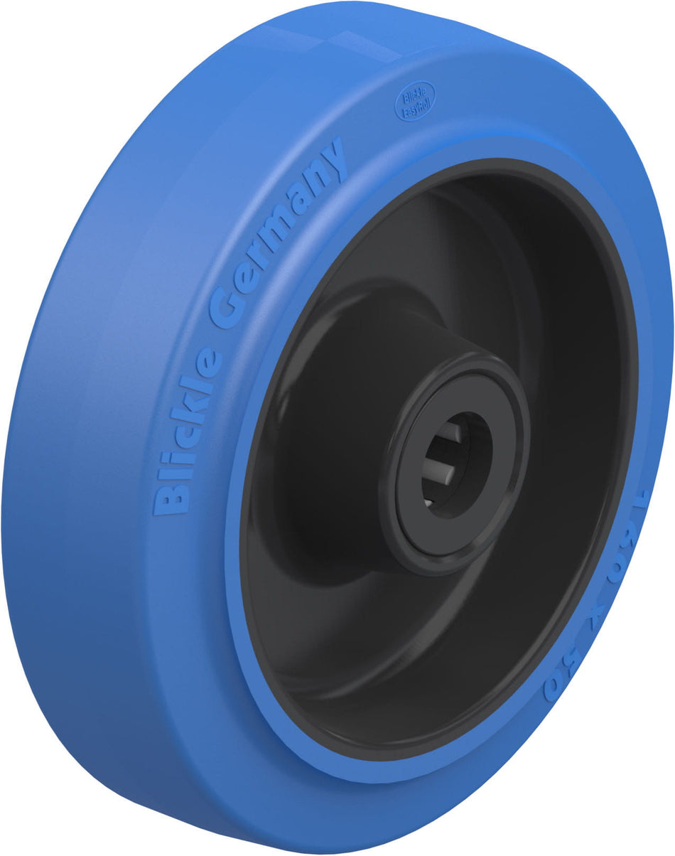 160mm x 50mm Blickle Rubber Caster - POEV 160/20R-SB - Blickle