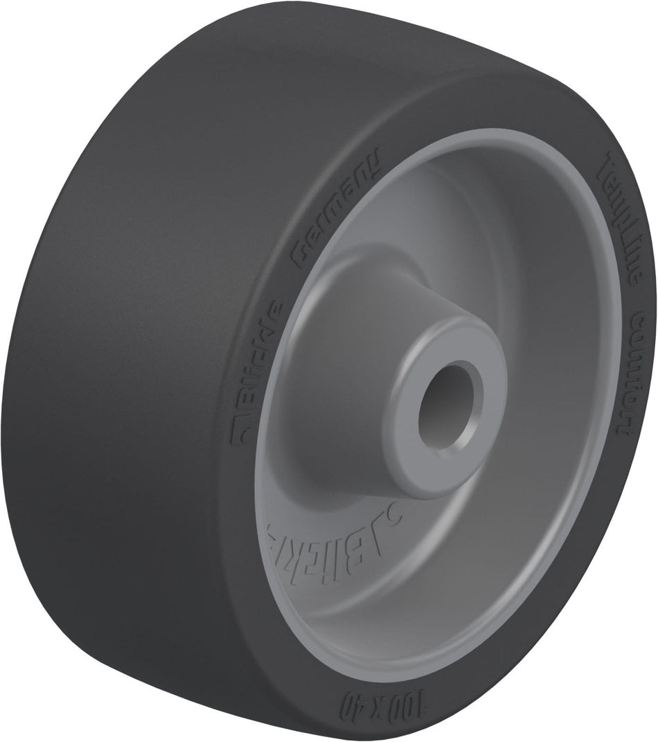 100mm x 40mm Blickle Rubber Caster - POSI 100/12G - Blickle