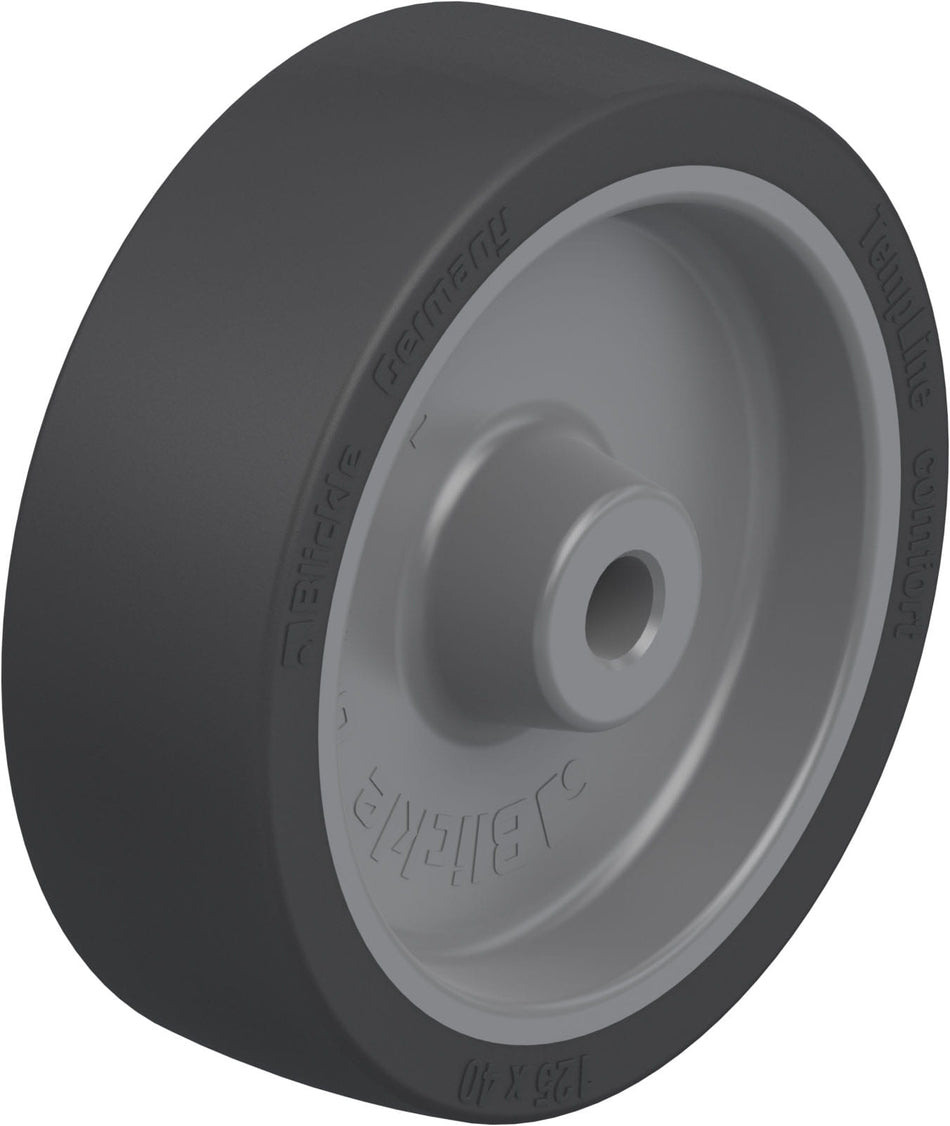 125mm x 40mm Blickle Rubber Caster - POSI 125/12G - Blickle
