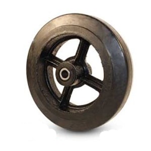 8" x 2" Rubber on Cast Iron Wheel w/ Roller Bearing - 41KE82-01 - Colson