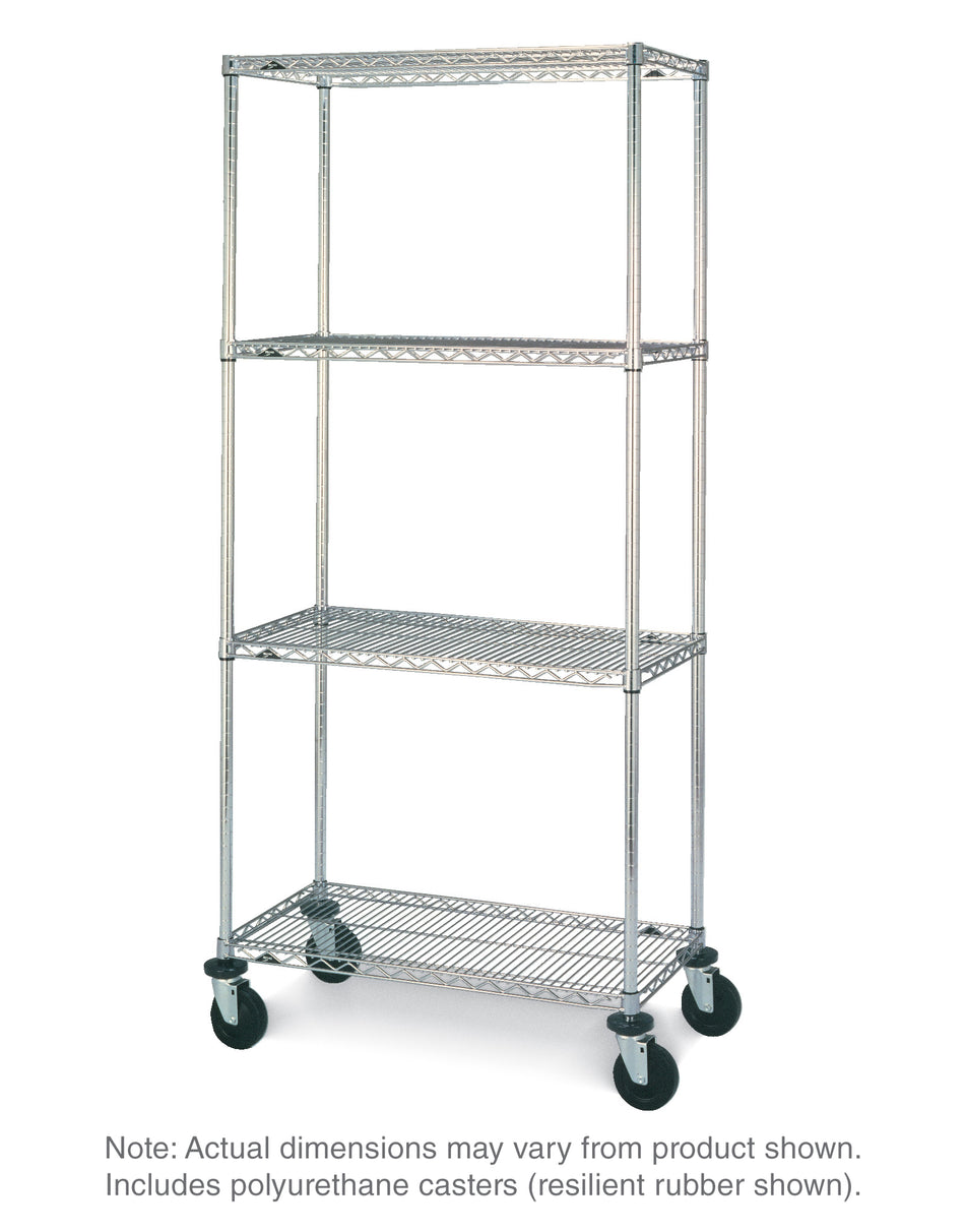 Super Erecta 18" x 36" x 68" Stem Caster Wire Cart (N336EC)