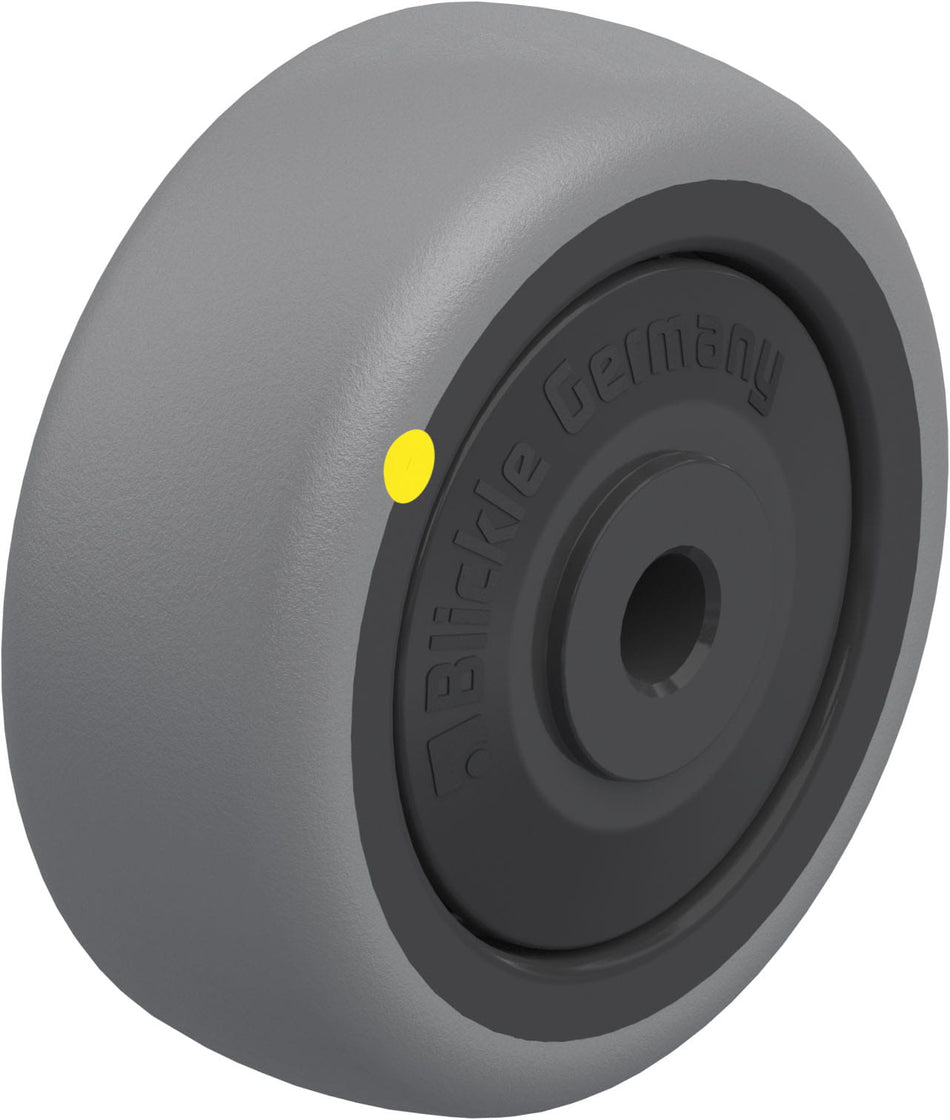 50mm x 19mm Blickle Rubber Caster - TPA 50/6KF-ELS - Blickle