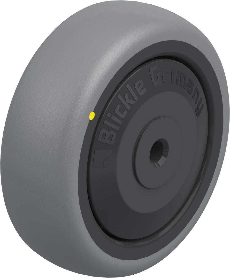 75mm x 25mm Blickle Rubber Caster - TPA 75/6KF-ELS - Blickle