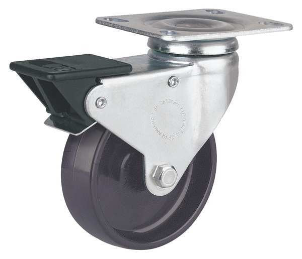 4" Nylon Swivel Caster w/ Total Lock Brake - TSSV 100 BNOS TS - Revvo