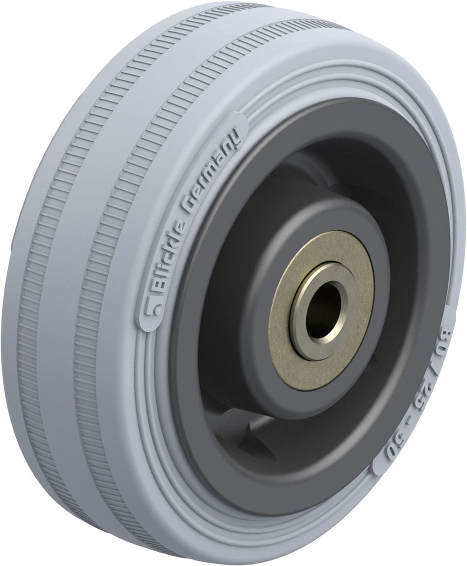 80mm x 25mm Blickle Rubber Caster - VPA 80/8K - Blickle