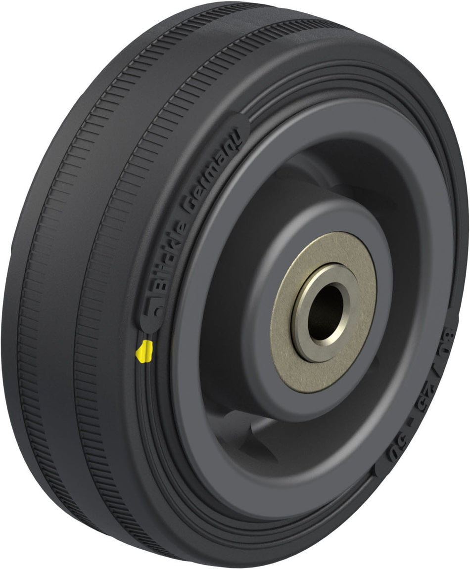 80mm x 25mm Blickle Rubber Caster - VPA 80/8K-EL - Blickle