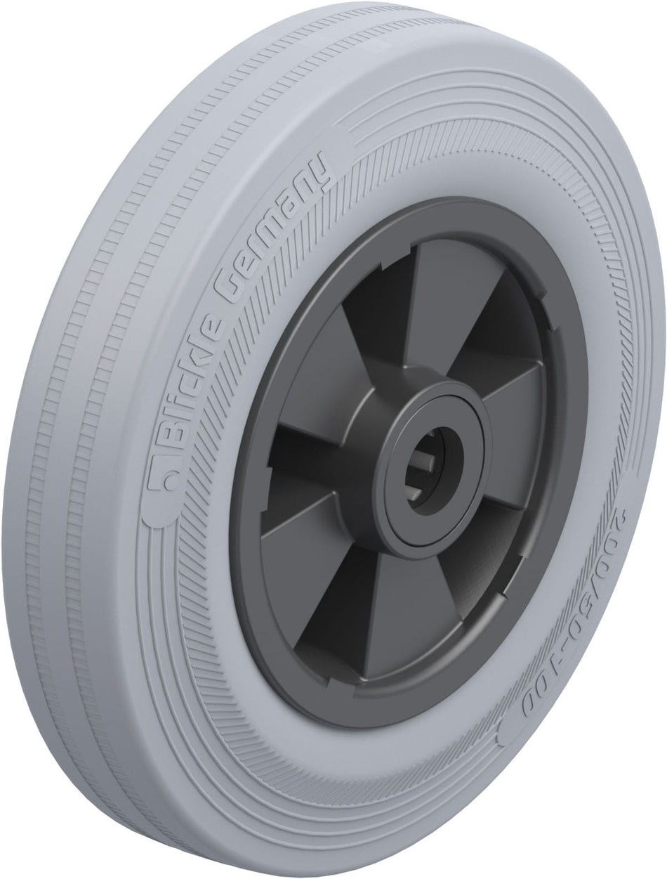 200mm x 50mm Blickle Rubber Caster - VPP 200/20R-SG - Blickle