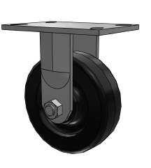 6"x 2" Rigid Caster with High Impact Polymer Wheel, Albion 62 Series - 62NX06201R - Albion