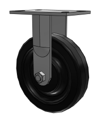 8"x 2" Rigid Caster with High Impact Polymer Wheel, Albion 62 Series - 62NX08201R - Albion